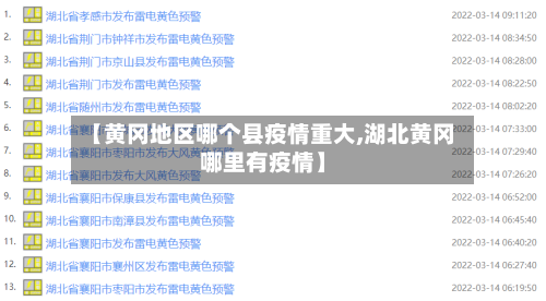 【黄冈地区哪个县疫情重大,湖北黄冈哪里有疫情】