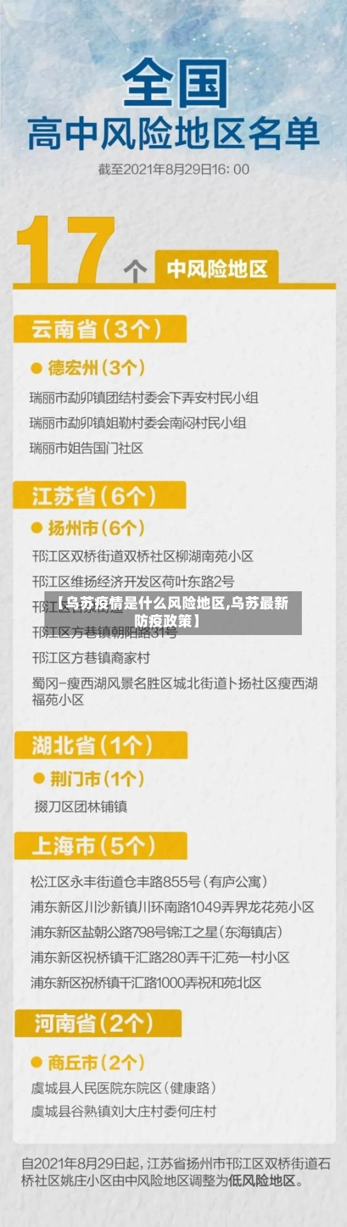 【乌苏疫情是什么风险地区,乌苏最新防疫政策】