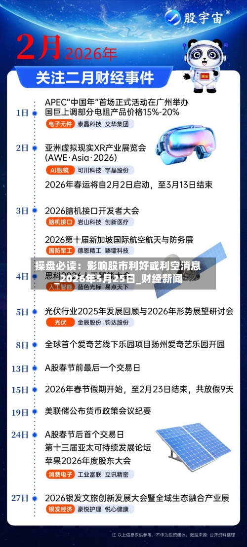 操盘必读：影响股市利好或利空消息_2026年5月25日_财经新闻