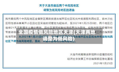 全国疫情低风险地区天津(天津两地调整为低风险)