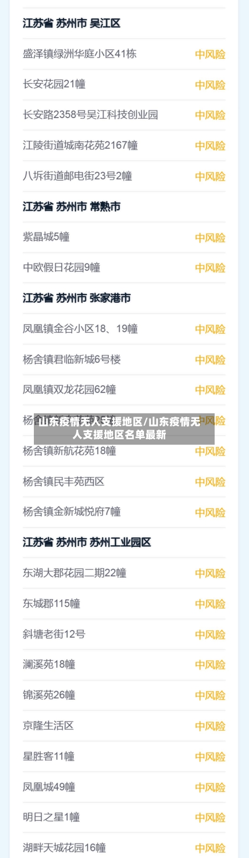 山东疫情无人支援地区/山东疫情无人支援地区名单最新