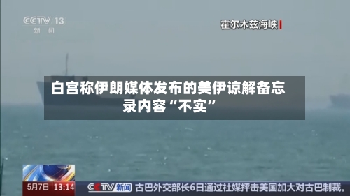 白宫称伊朗媒体发布的美伊谅解备忘录内容“不实”