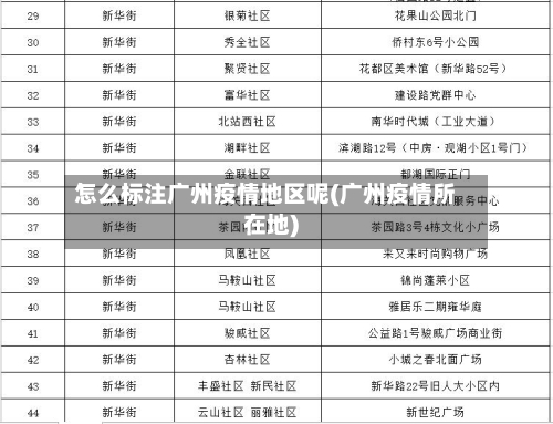 怎么标注广州疫情地区呢(广州疫情所在地)