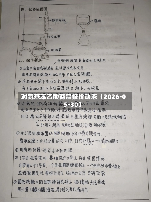 对氨基苯乙酸商品报价动态（2026-05-30）