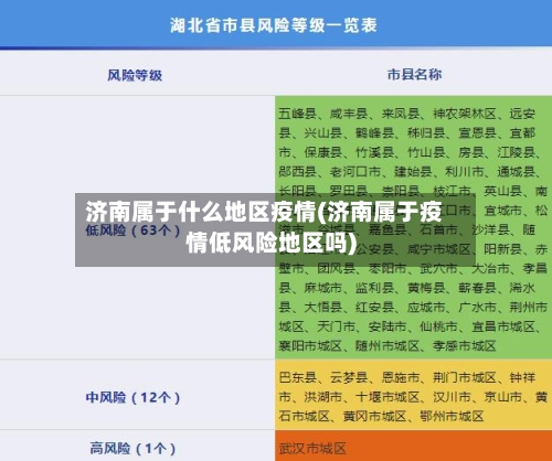 济南属于什么地区疫情(济南属于疫情低风险地区吗)